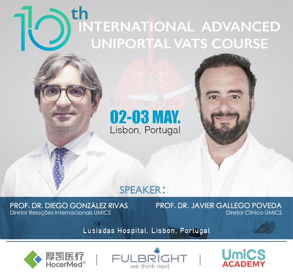 10th INTERNATIONAL ADVANCED UNIPORTAL VATS COURSE in Lisbon<br />Date: May. 02-03